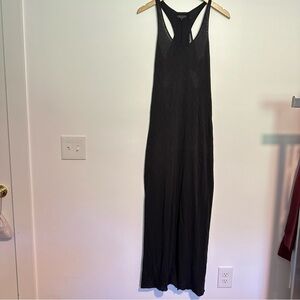 Rag & bone black layered tank gray Heather racer back maxi dress casual